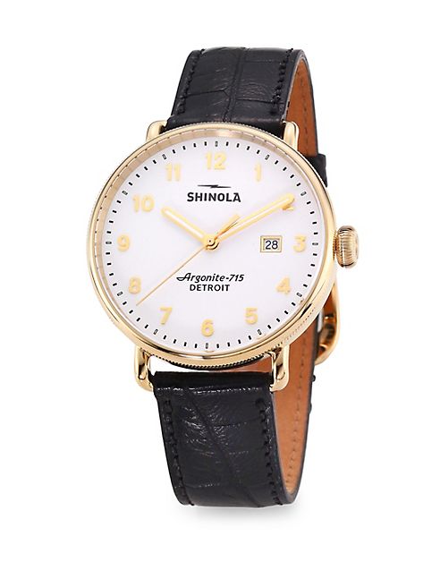 Shinola - Canfield Alligator Strap Watch