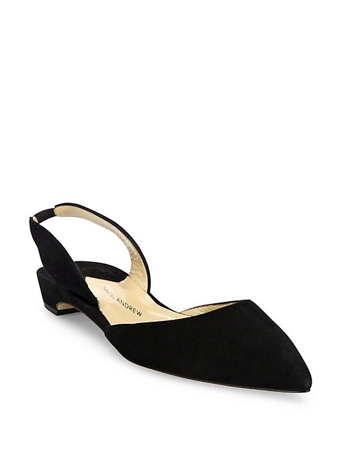 Paul Andrew - Rhea Suede Slingback Flats