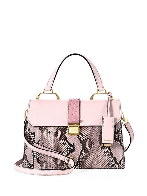 Miu Miu - Madras Patch Python Top-Handle Bag