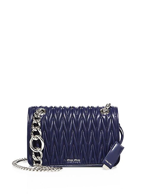 Miu Miu - Club Matelasse Leather Chain Shoulder Bag