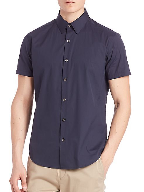 Theory - Sylvain S. Wealth Slim-Fit Short Sleeve Shirt