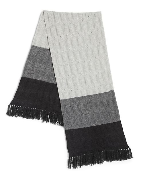 Saks Fifth Avenue Collection - Tri-Color Cashmere Scarf