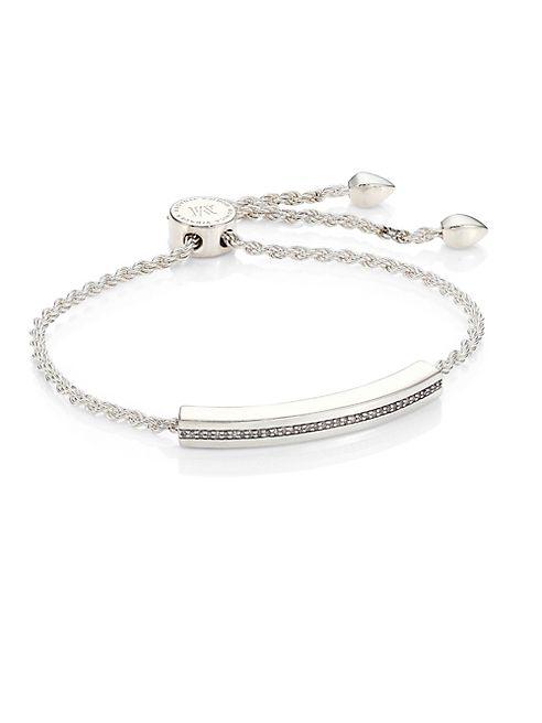 Monica Vinader - Linear Diamond Chain Bracelet/Silvertone