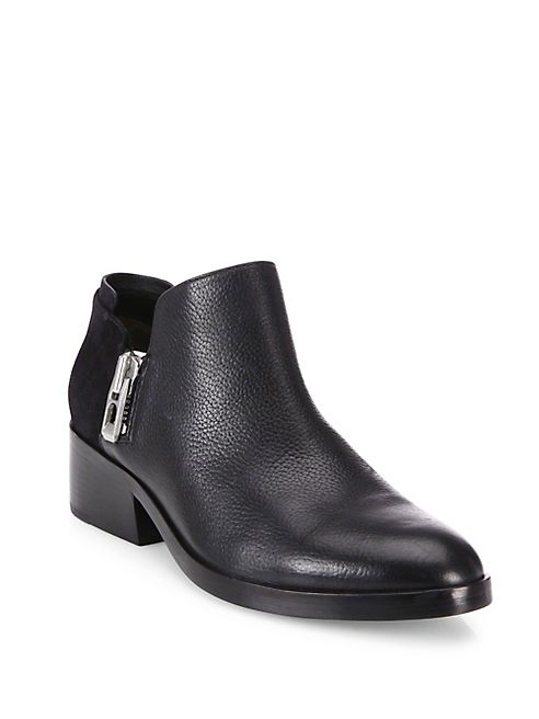 3.1 Phillip Lim - Alexa Zipped Leather & Suede Ankle Booties