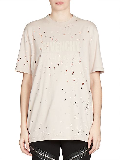 Givenchy - Destroyed Logo Jersey Tee