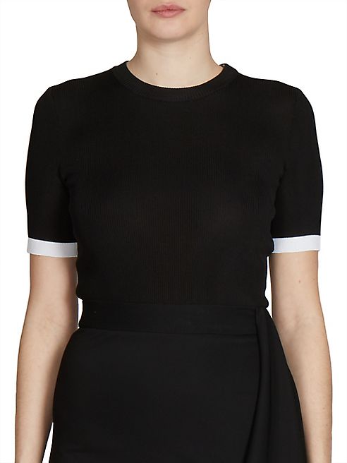 Givenchy - Ribbed Short Sleeve Sweater