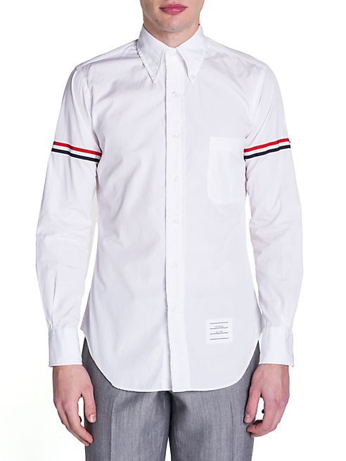 Thom Browne - Button-Down Two-Toned Armband Button-Down Shirt