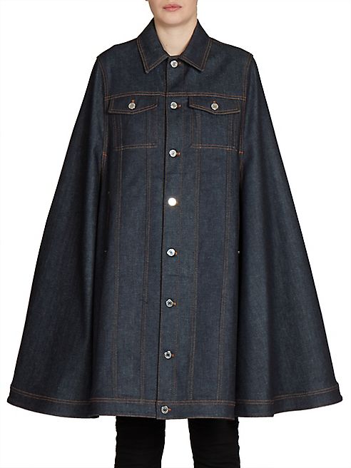 Givenchy - Long Denim Cape