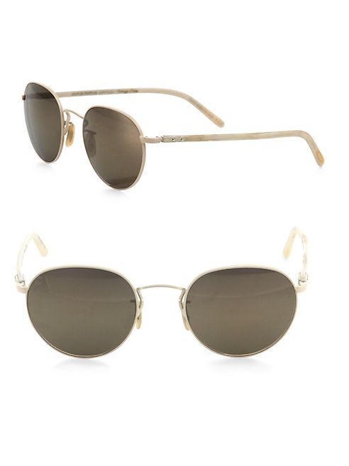 Oliver Peoples - Hassett 52MM Round Sunglasses