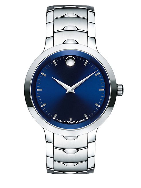 Movado - Luno Analog Stainless Steel Bracelet Watch