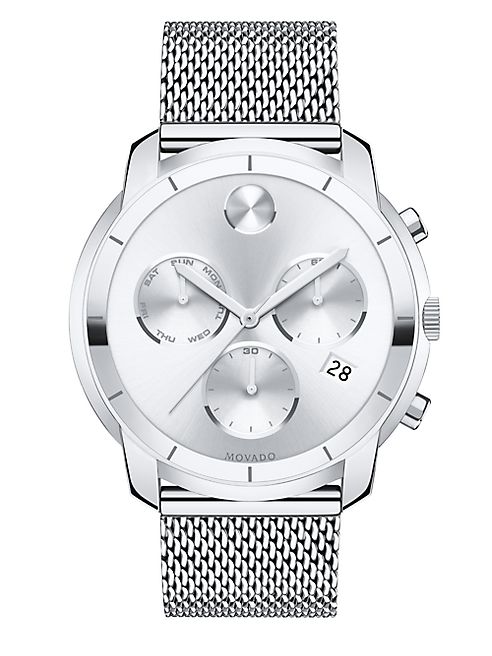 Movado - Bold Chronograph Stainless Steel Bracelet Watch