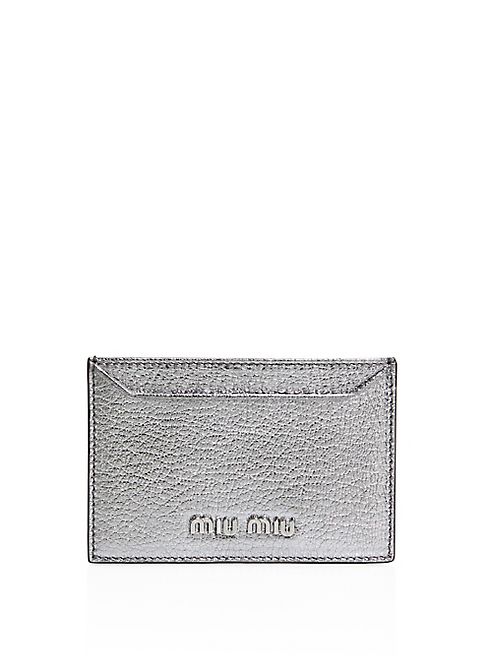 Miu Miu - Madras Metallic Leather Card Case