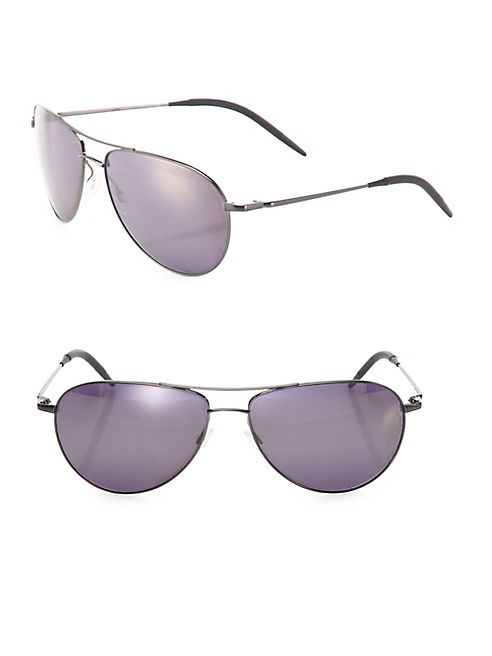 Oliver Peoples - Benedict 62MM Polarized Metal Aviator Sunglasses