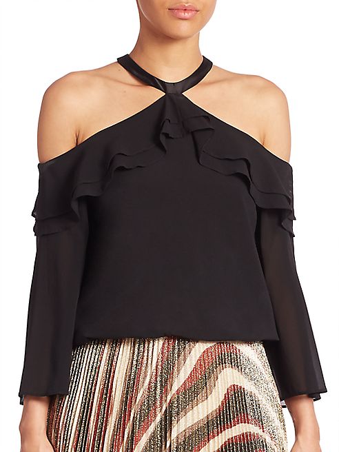 Alice + Olivia - Layla Cold-Shoulder Top