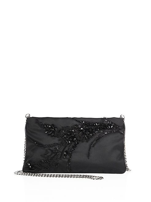 Prada - Tessuto Embroidered Nylon Chain Clutch