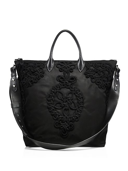 Prada - Passamaneria Embroidered Nylon Tote