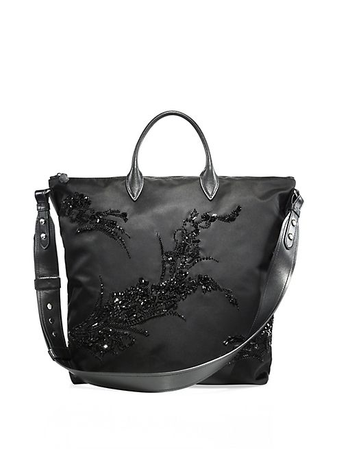 Prada - Embellished Nylon Tote