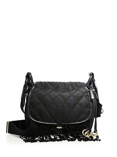 Prada - Fringed Nylon & Leather Corsaire Messenger Bag