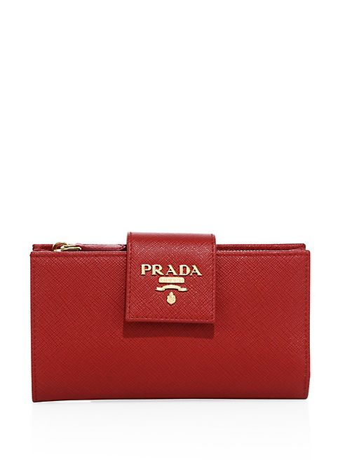 Prada - Saffiano Leather Tab Wallet