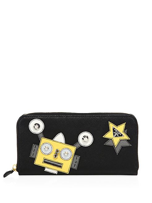 Prada - Robot Leather Zip-Around Wallet