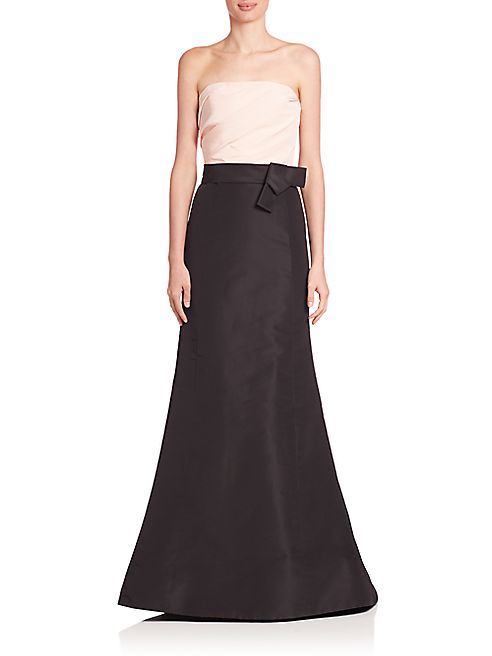 Carolina Herrera - Strapless Two-Tone Faille Gown