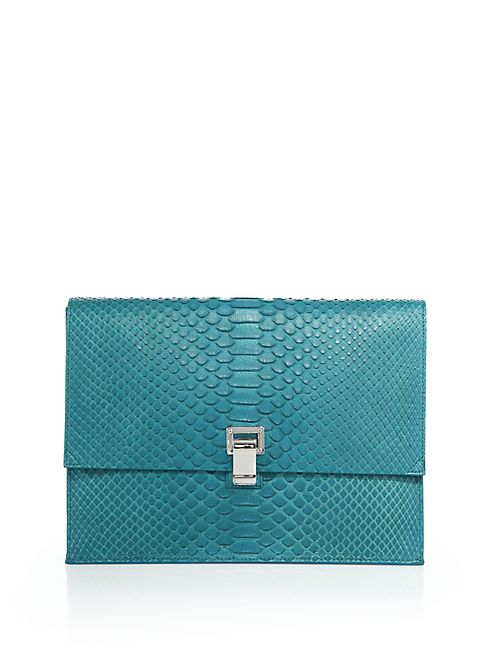 Proenza Schouler - Medium Python Lunch Bag Clutch