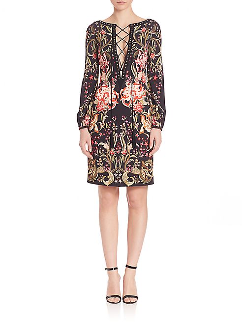 Roberto Cavalli - Peasant Lace-Up Front Dress