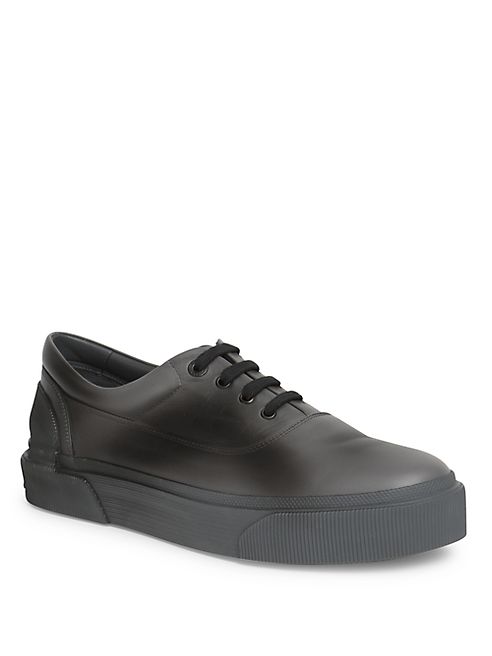 Lanvin - Low-Top Lace-Up Calf Leather Sneakers