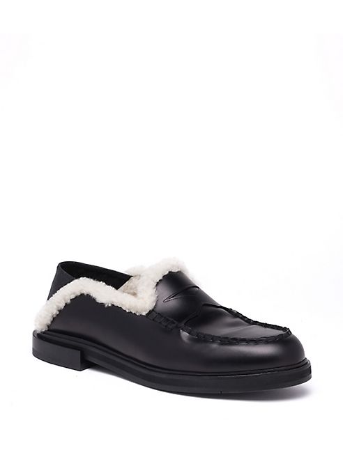 Fendi - Shearling Penny Loafers