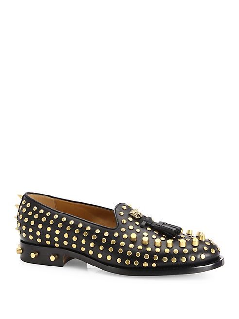 Gucci - Studded Leather Loafers