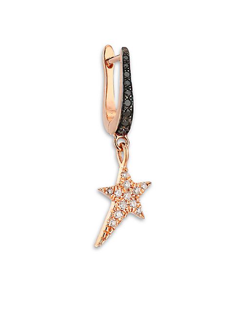 Diane Kordas - Diamond & 18K Rose Gold Star Earring Charm