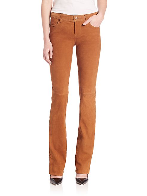 J BRAND - Brya Suede Mid-Rise Bootcut