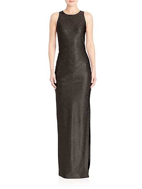 St. John - Chevron Knit Gown