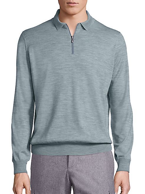 Brunello Cucinelli - Long Sleeve Wool Blend Sweater