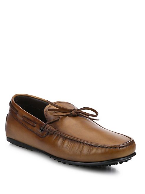 Tod's - Burnished Leather City Driver Moccasins