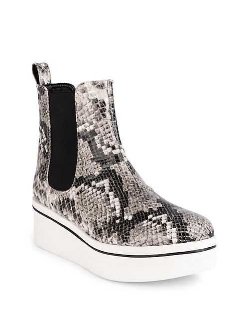 Stella McCartney - Binx Snake-Embossed Platform Boots