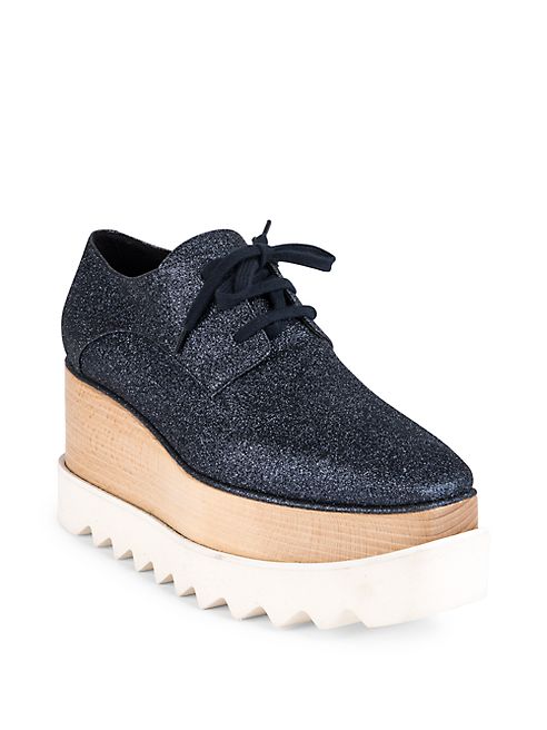 Stella McCartney - Elyse Glitter Platform Oxfords