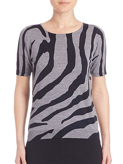 Escada - Printed Wool Blend Top