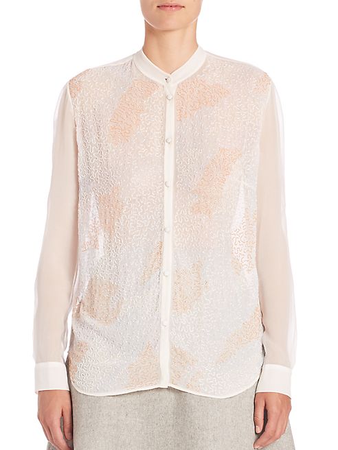 Mary Katrantzou - Mika Embroidered Silk Blouse