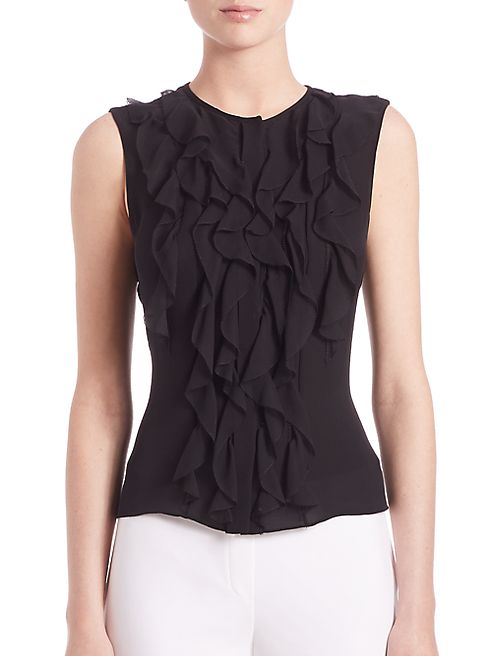 Elie Tahari - Estella Silk Ruffle Blouse