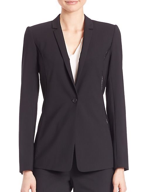 Elie Tahari - Carmine Lace Inset Blazer