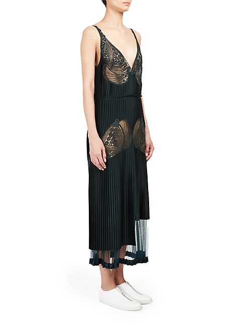 Stella McCartney - Sable & Lace Sleeveless Dress