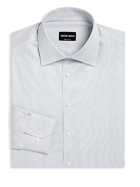 Giorgio Armani - Dual-Striped Regular-Fit Dress Shirt