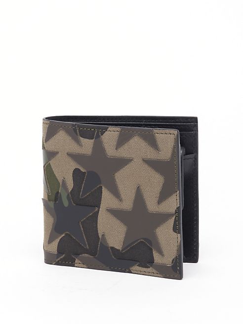 Valentino - Camouflage Stars Calf Leather Billfold Wallet