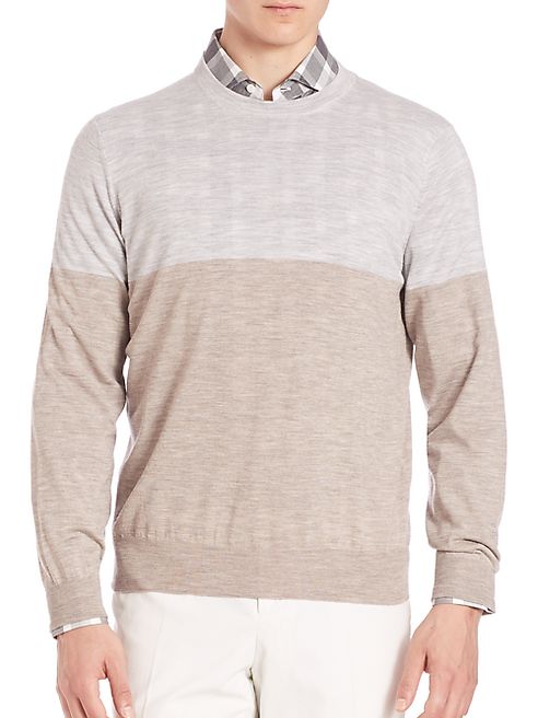 Brunello Cucinelli - Wool & Cashmere Blend Pullover Sweater