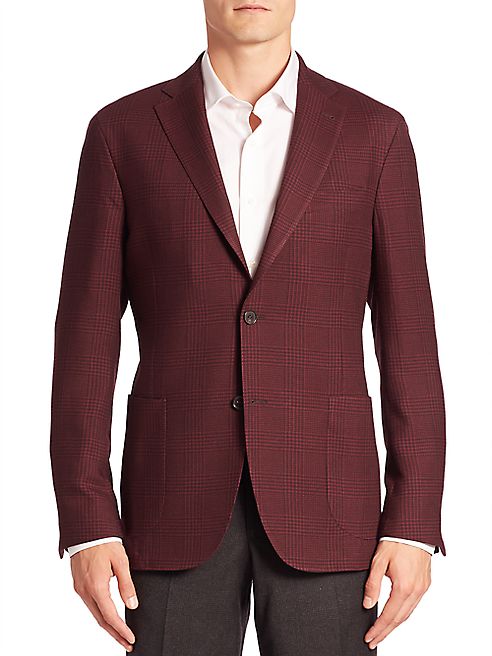 Saks Fifth Avenue Collection - Plaid Wool Suit Jacket