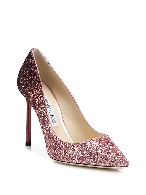 Jimmy Choo - Romy 100 Glitter Degrade Point-Toe Pumps