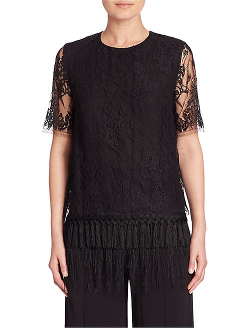 Adam Lippes - Fringed Lace Tee