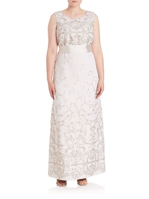 Marina Rinaldi, Plus Size - Elegante Diacono Sleeveless Gown