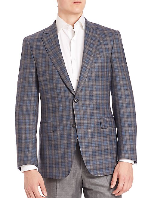 Saks Fifth Avenue Collection - Samuelsohn Classic-Fit  Tartan Wool Plaid Jacket